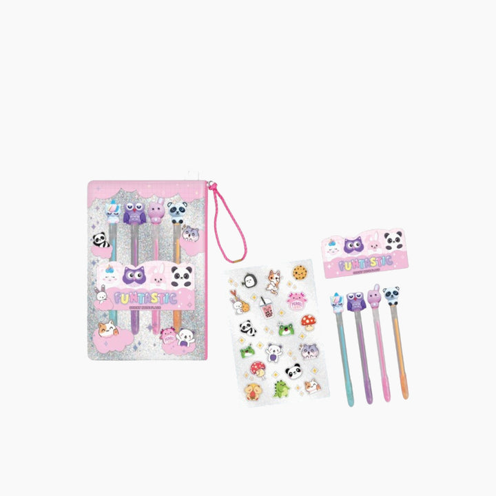 Hot Foucs Gel Pentastic critter gel pen with sticky notes