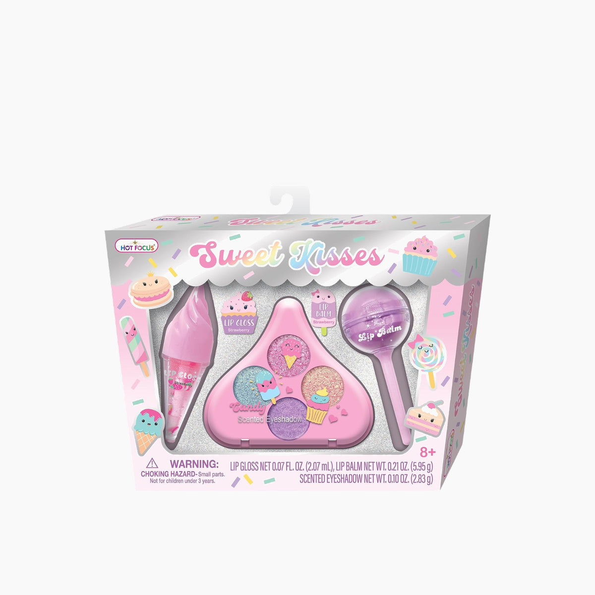 Hot Foucs Sweet Kisses - Sweets cosmetic set for young makeup enthusiasts.