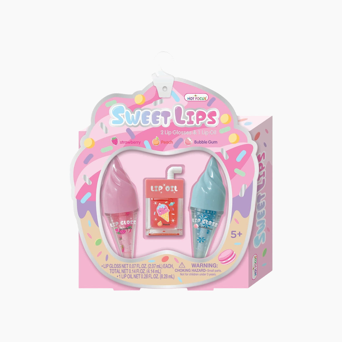 Hot Foucs Liplicious - Sweets lip kit with two glosses and one oil