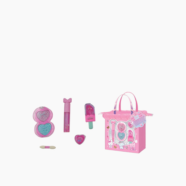 Hot Focus Glam Beauty Tote with soft pink fluffy trim tote bag