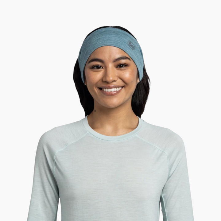 Buff Merino Lightweight Headband Solid Cloud