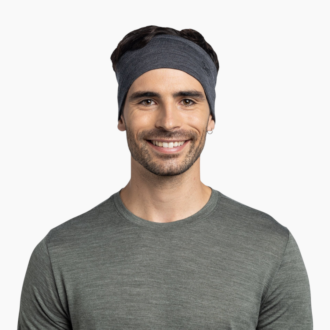 Buff Merino Lightweight Headband Solid Cloud