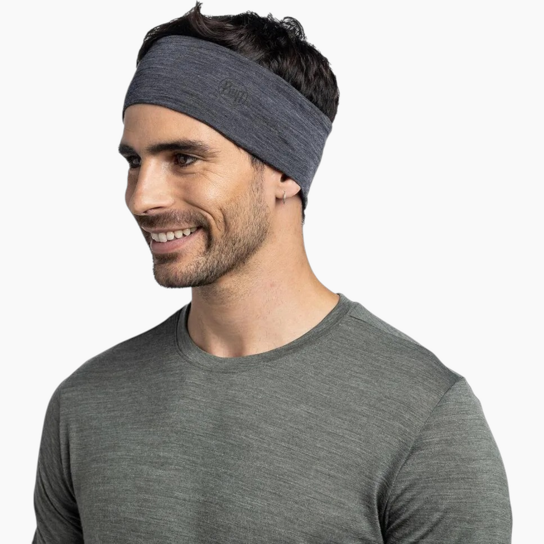 Buff Merino Lightweight Headband Solid Cloud