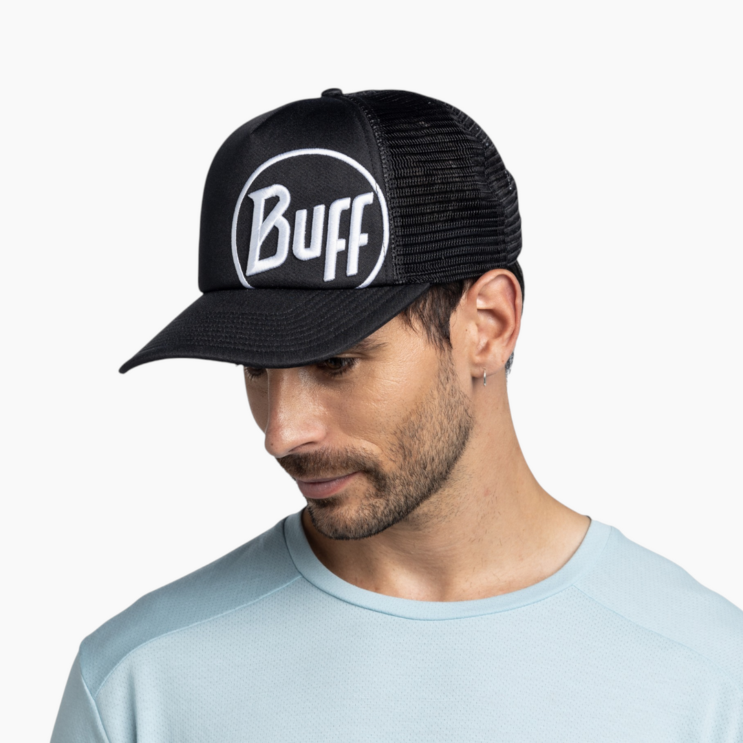 Buff Trucker Cap Logo Black L/Xl