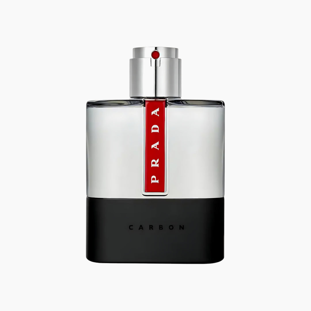 Prada Luna Rossa Carbon EDT 100ml for men with black textured bottle and red stripe