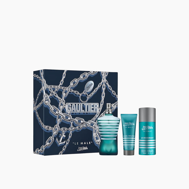 Jean Paul Gaultier Estuche Le Male EDT 125ML + Deodorant Spray 150ML + Shower Gel 100ML Gift Set For Men