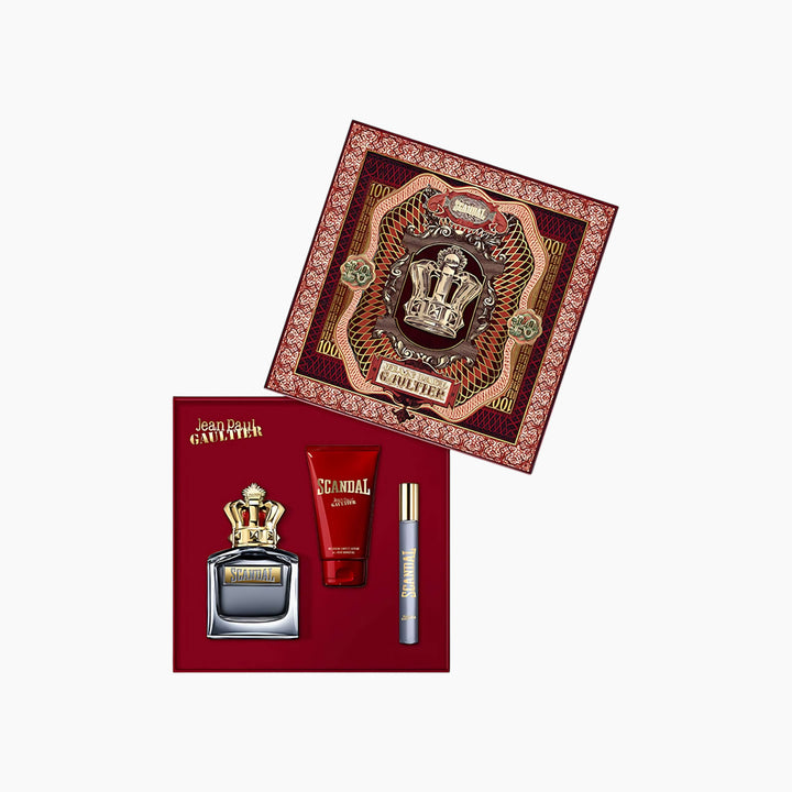 جان بول غوتييه سكاندال أو دو تواليت 100 مل + أو دو تواليت 10 مل + جل استحمام 75 مل طقم هدايا للرجال