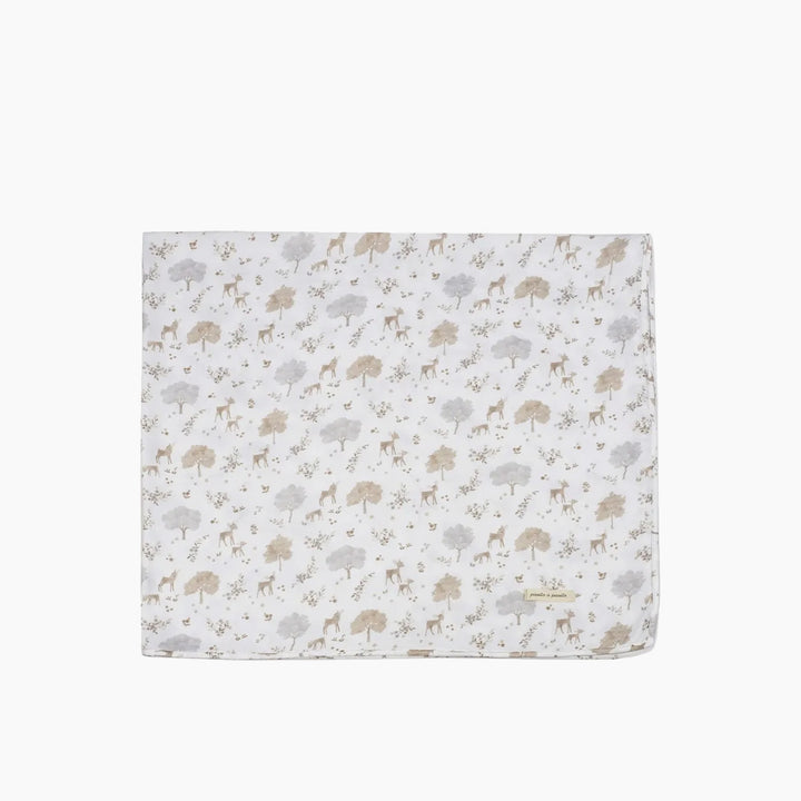 Pasito A Pasito Nara Beige Carrycot Mattress &amp; Muslin Baby Sheet Set 100% Cotton
