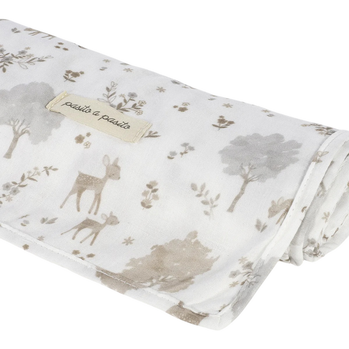 Pasito A Pasito Nara Pearl Carrycot Mattress &amp; Muslin Baby Sheet Set