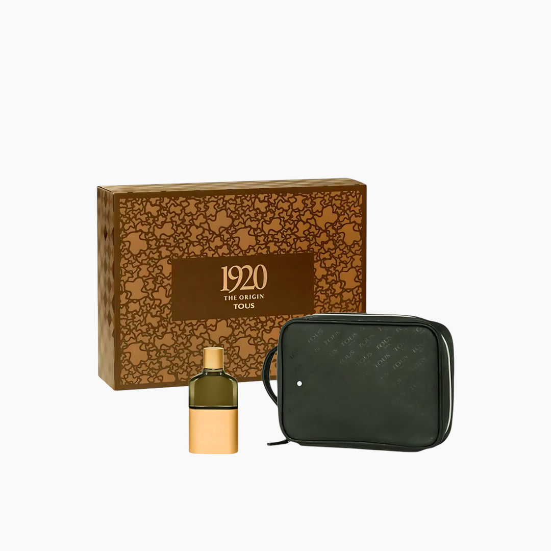 Tous 1920 The Origin EDP 100Ml + Cosmetic Bag Gift Set For Men - HUNA