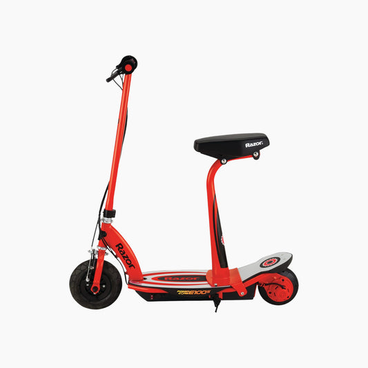 سكوتر كهربائي Razor Power Core E100S مع مقعد - أحمر/رمادي