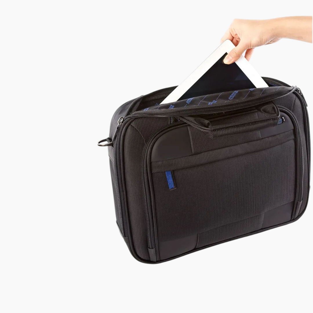 American Tourister Merit Laptop Briefcase As Black/Blue