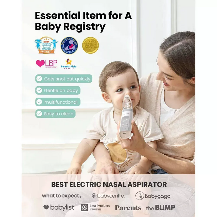 Grownsy Electric Nasal Aspirator With 3 Silicone Tips