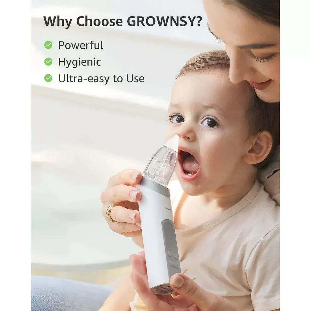 Grownsy Electric Nasal Aspirator With 3 Silicone Tips