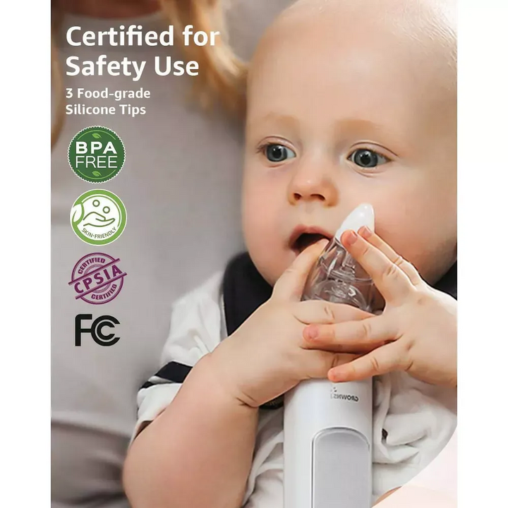 Grownsy Electric Nasal Aspirator With 3 Silicone Tips