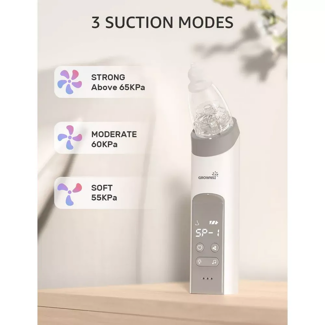 Grownsy Electric Nasal Aspirator With 3 Silicone Tips