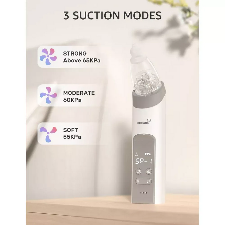 Grownsy Electric Nasal Aspirator With 3 Silicone Tips