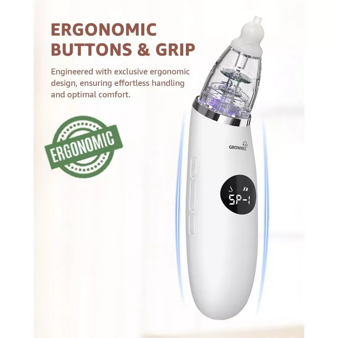 Grownsy Electric Baby Nasal Aspirator With 3 Suction Modes