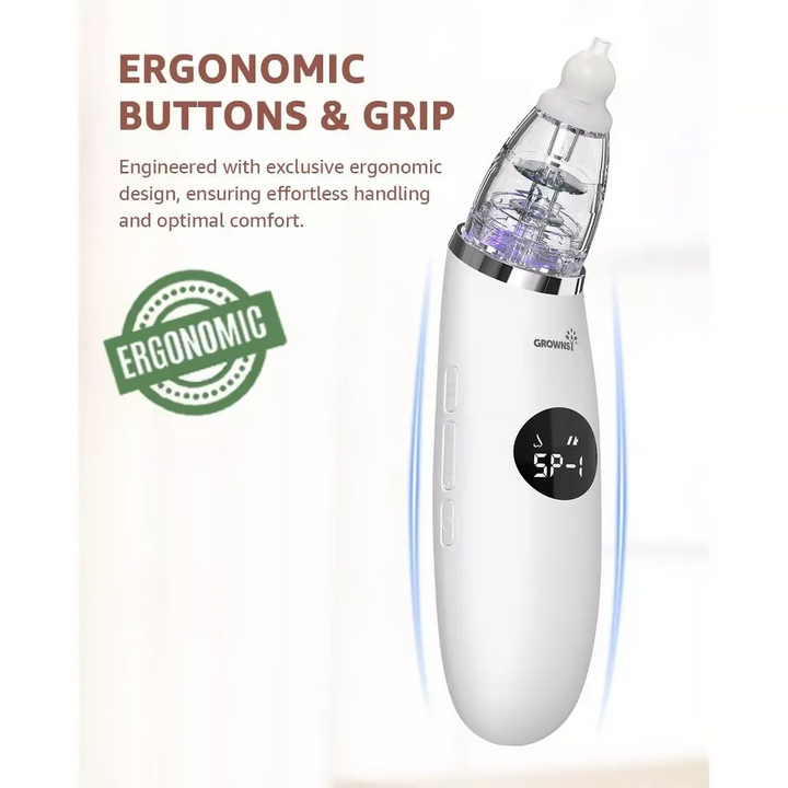 Grownsy Electric Baby Nasal Aspirator With 3 Suction Modes