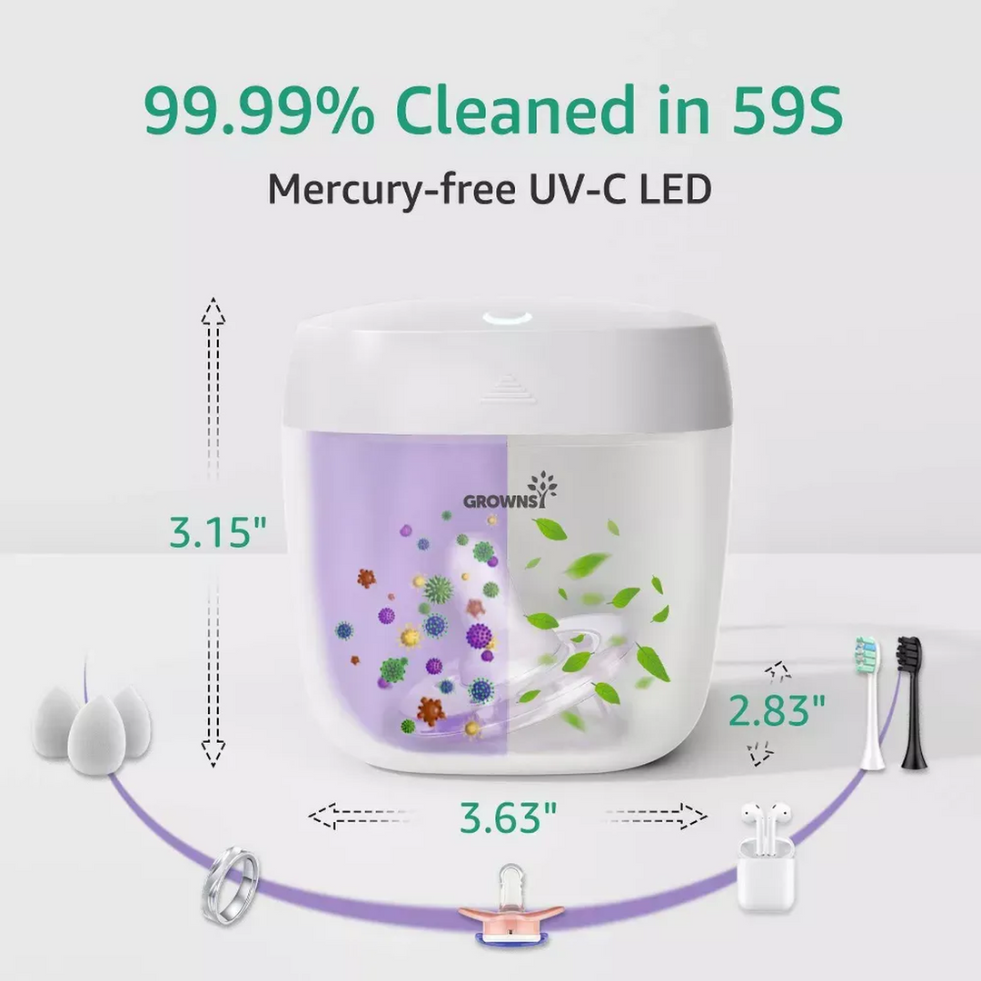 Grownsy Portable Uv Pacifier Sanitizer With Usb Charging