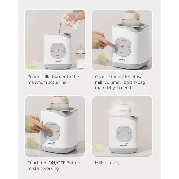 Grownsy 10-In-1 Fast Baby Bottle Warmer