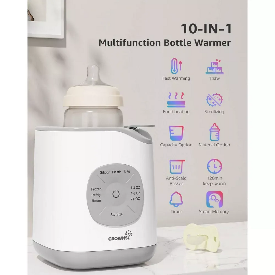 Grownsy 10-In-1 Fast Baby Bottle Warmer