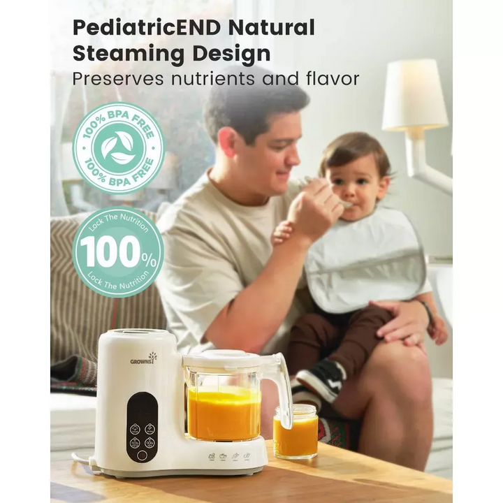 Grownsy Baby Food Maker With Automatic Sanitization, Steam And Blend In One