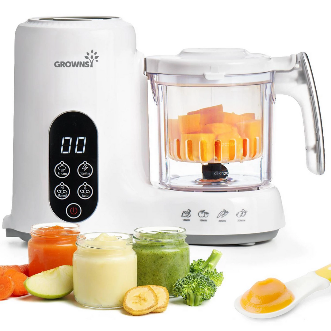 Grownsy Baby Food Maker With Automatic Sanitization, Steam And Blend In One