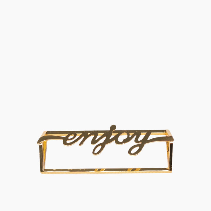 Karaca Enjoy 2-Piece Napkin Ring Set – Gold