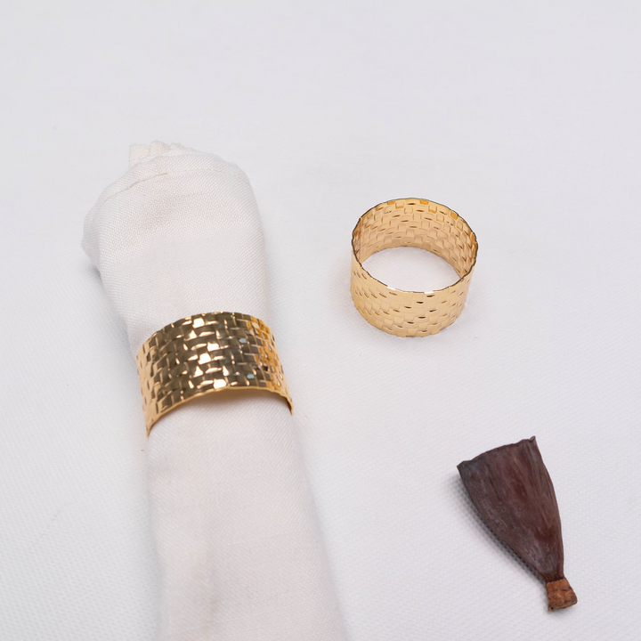 Karaca Marcello 2-Piece Napkin Ring Set – Gold