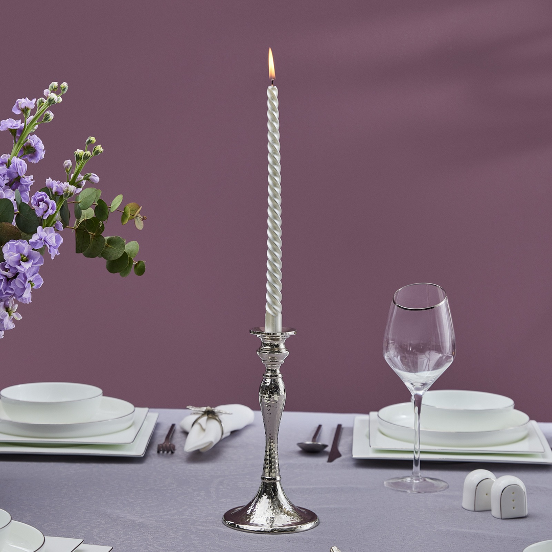 Karaca Rena Candle Holder – Silver