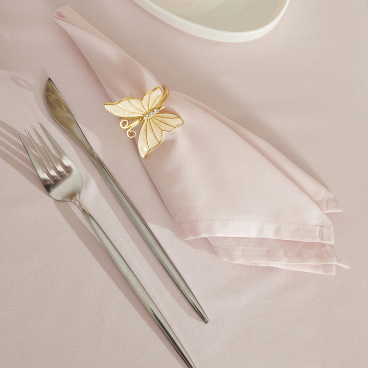Karaca Caroline No-Iron 2-Piece Cloth Napkin Set – Powder Pink