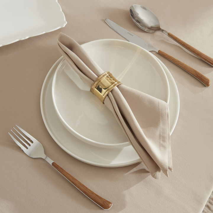 Karaca Caroline No-Iron 2-Piece Cloth Napkin Set – Beige