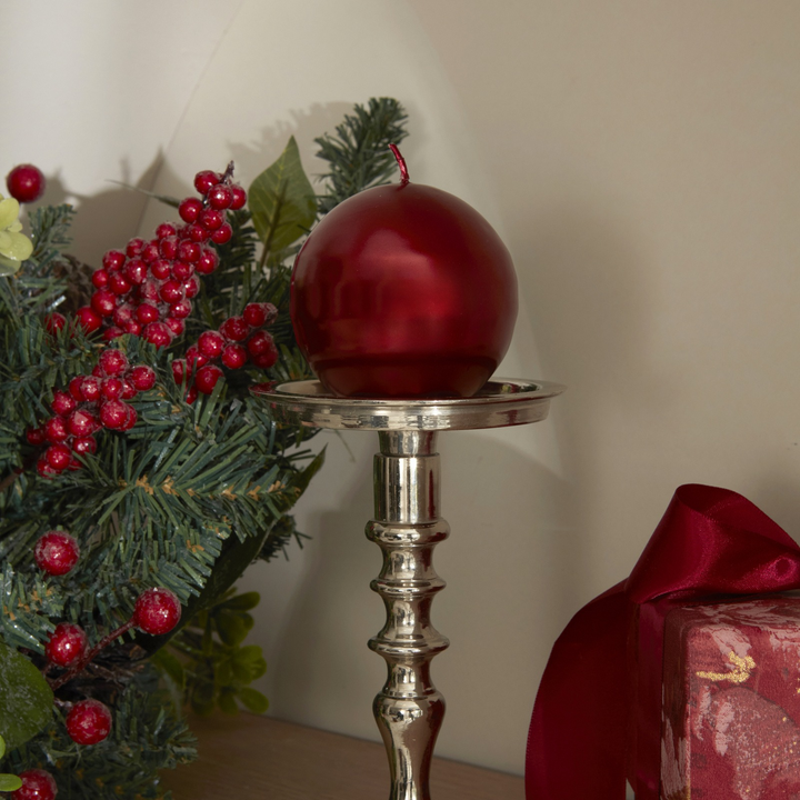 Karaca Home Ball Candle 7 cm – Red