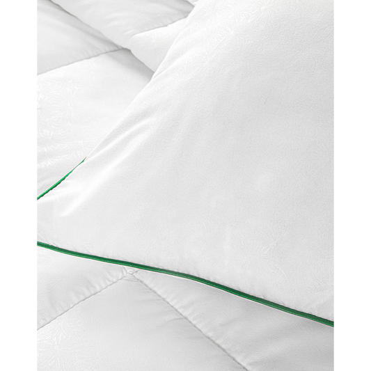 EH Living BAMBOO BASIC طقم لحاف وبطانية مزدوجة من الخيزران مقاس 195x215 سم أبيض