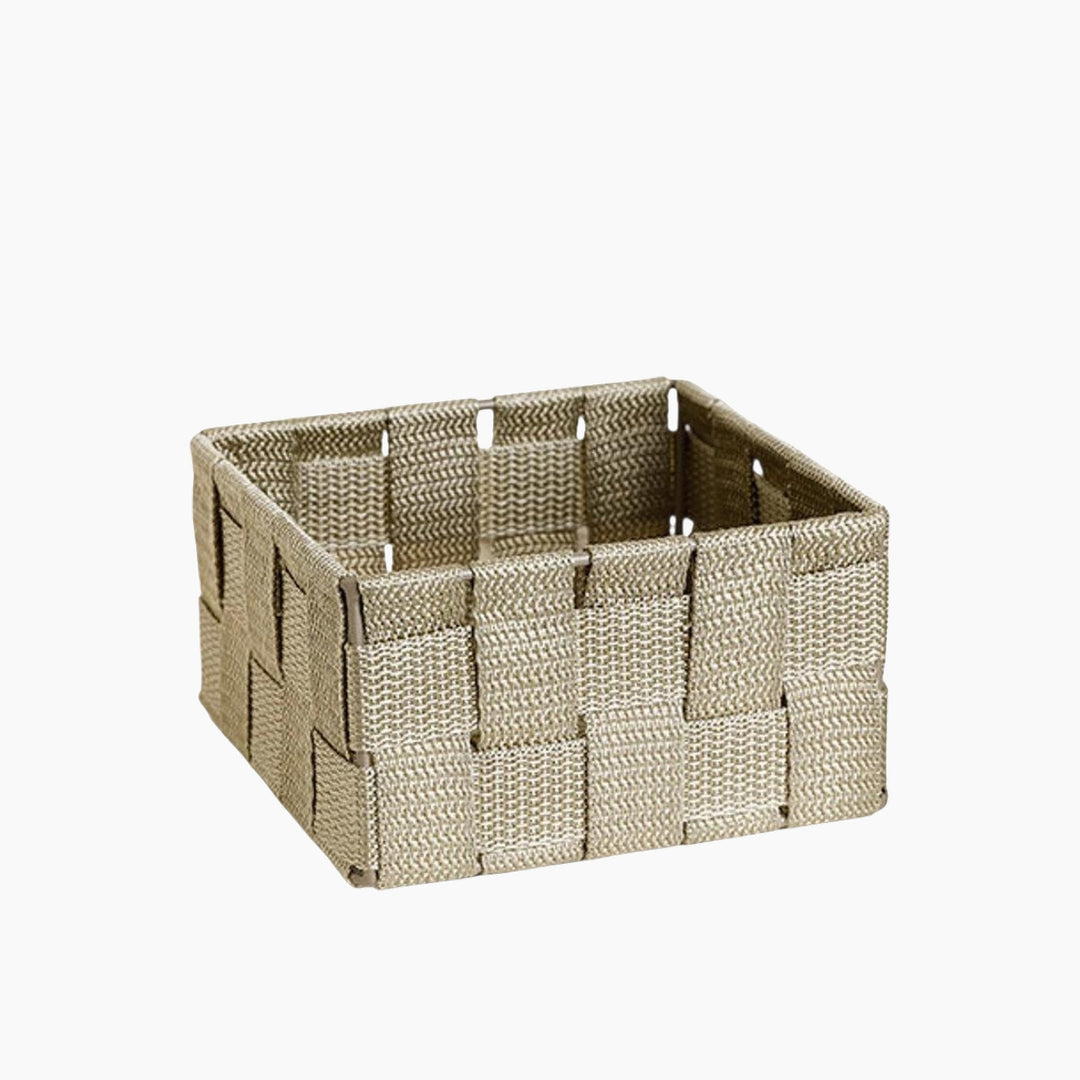 EH Shine Polypropylene Basket 14X14X7,5 Cm Dark Beige