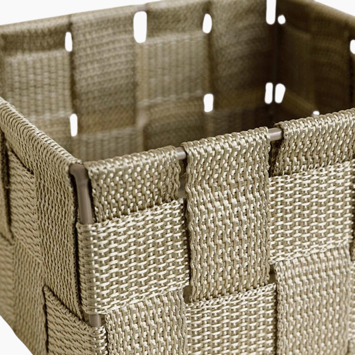 EH Shine Polypropylene Basket 14X14X7,5 Cm Dark Beige
