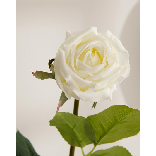 EH Living Corsage Fabric Single Branch Artificial Flowe 44 cm White
