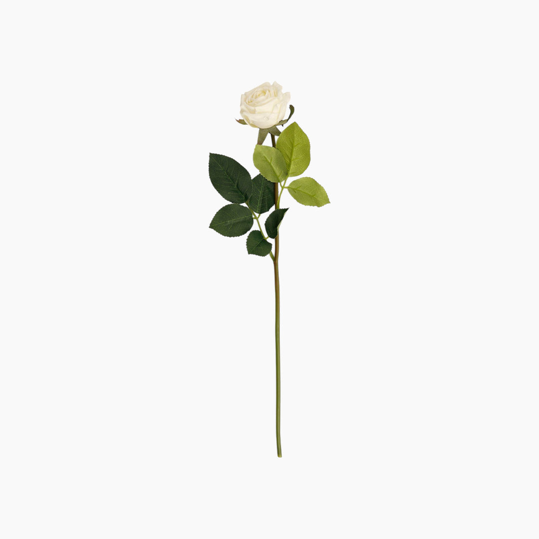 EH Living Corsage Fabric Single Branch Artificial Flowe 44 cm White