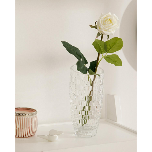 EH Living Corsage Fabric Single Branch Artificial Flowe 44 cm White