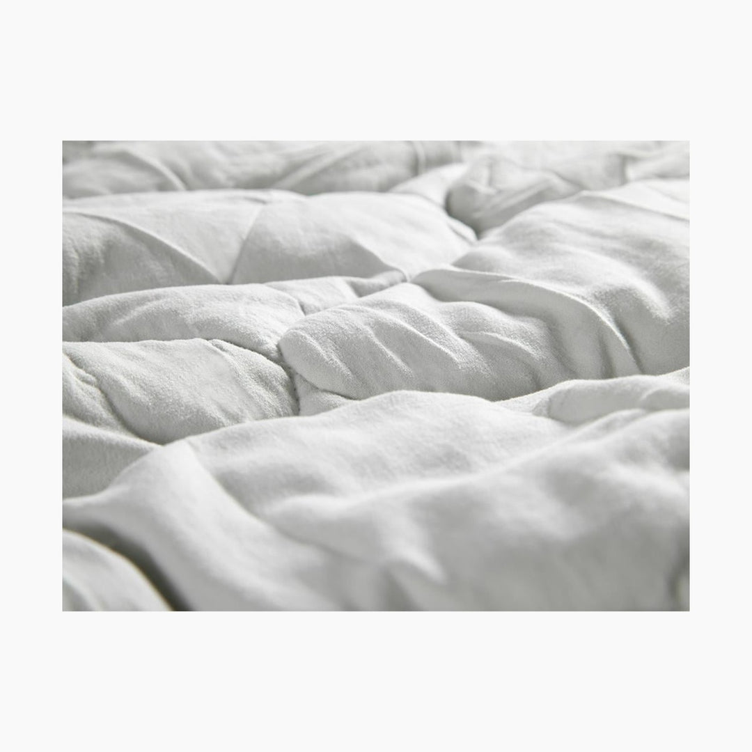EH Living Soft Crinkle Microfiber Double Size Quilt 195x215 cm Gray