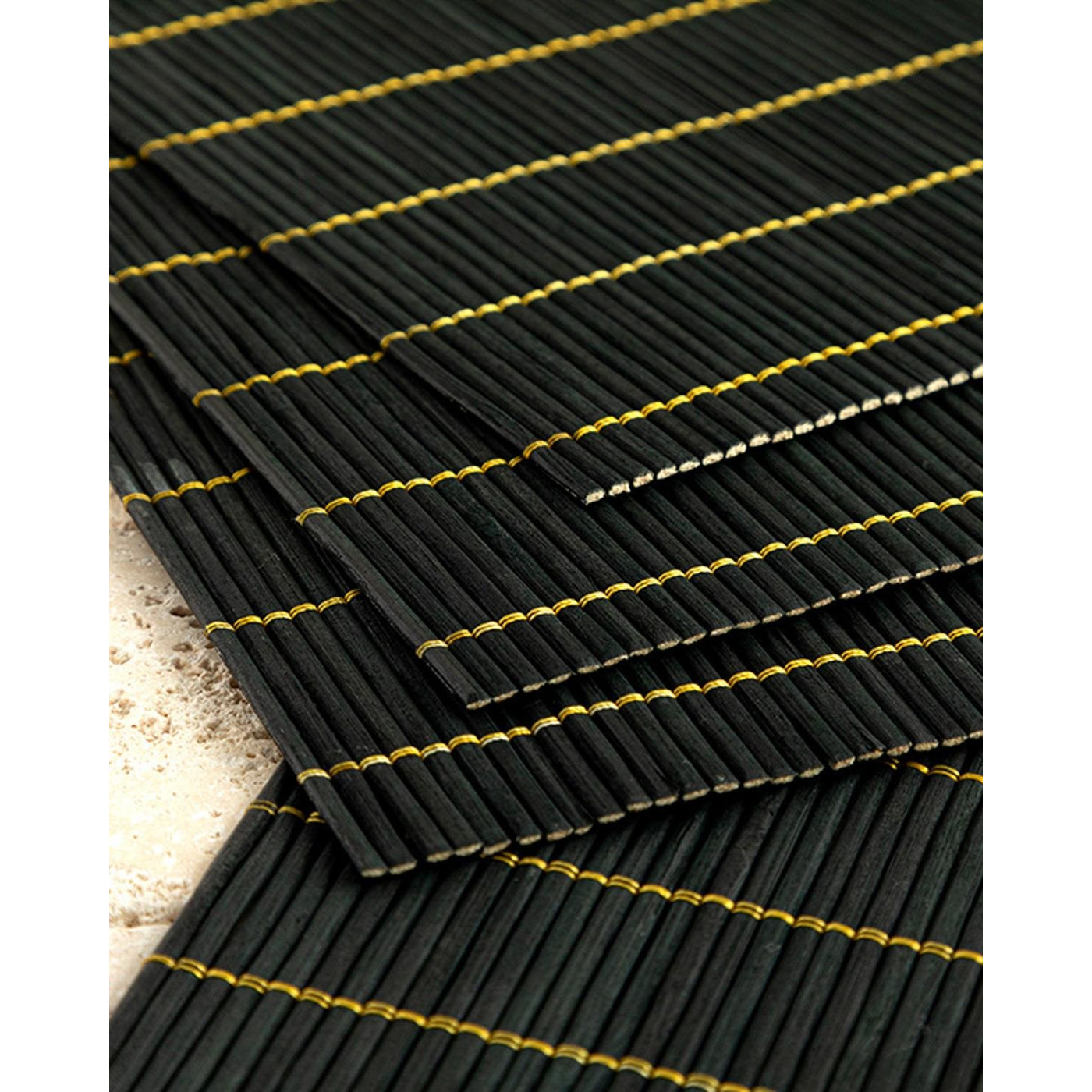 EH Living Farleg Bamboo 4 Pcs Table Mat 45x30 cm Black EH Living Farleg Bamboo 4 Pcs Table Mat 45x30 cm Black