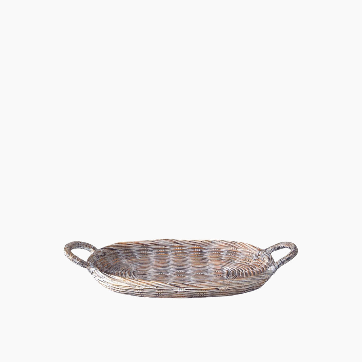 EH Living دارسي صينية ديكور من البولي ريزين 33x18x5.5 سم بني
