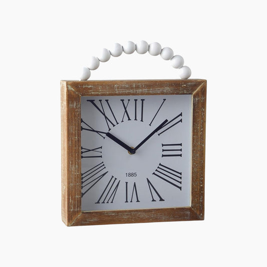EH Living Adela Wooden Clock 25x32x6,5 cm Natural