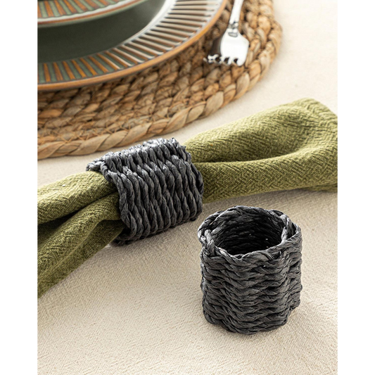 EH Living Trikote Raffia Napkin Rings