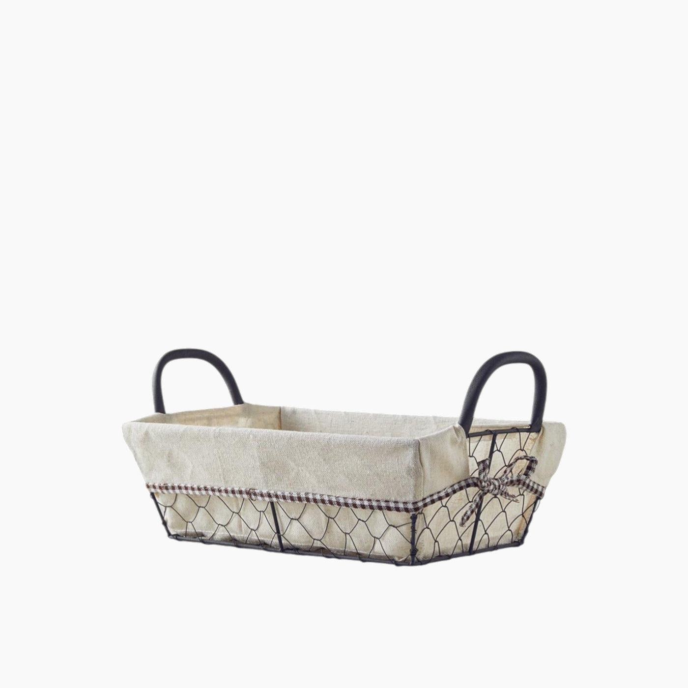 EH Living Lydia Metal Bread Basket 30x20 cm Beige