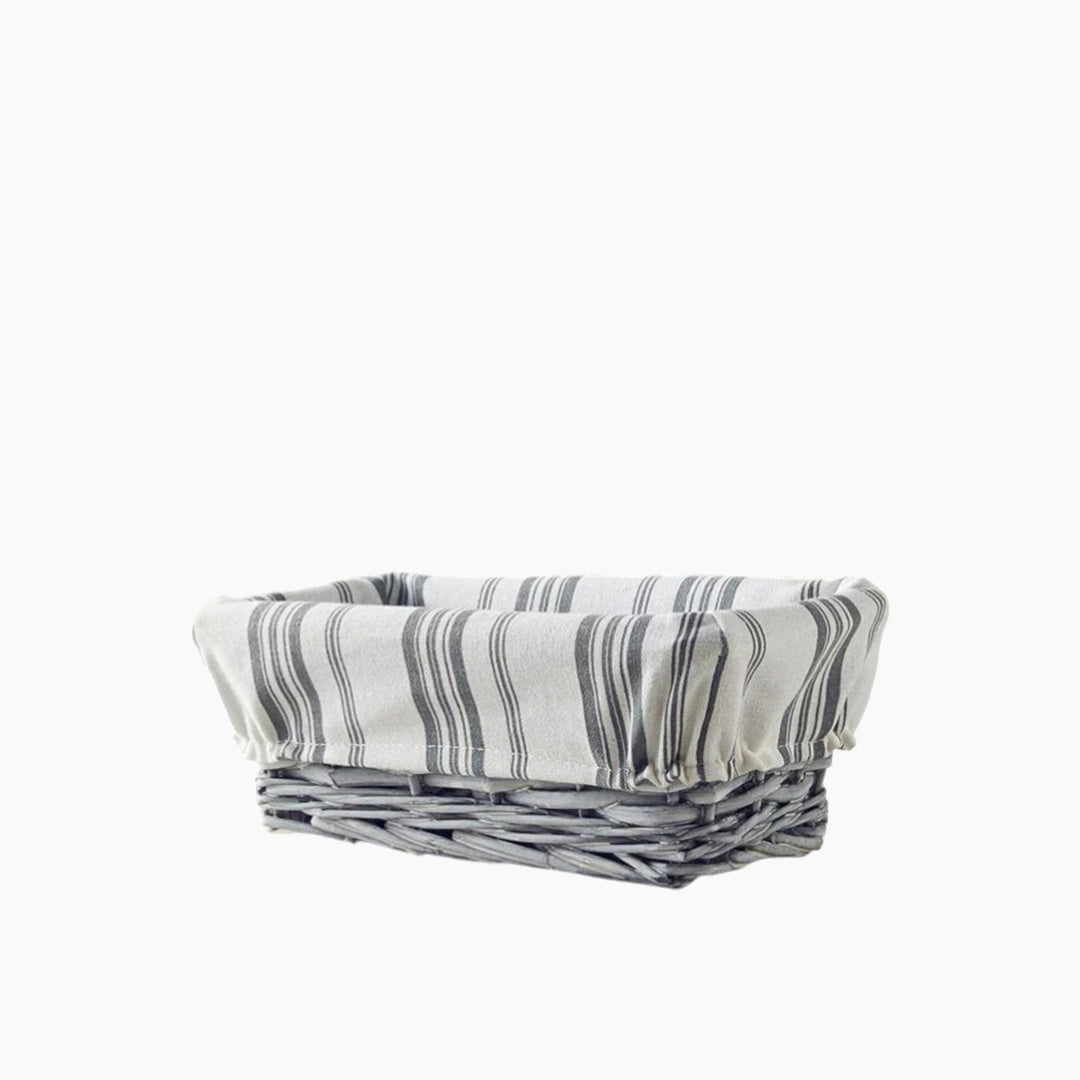 EH Living Coastal Wicker Bread Basket 26x13 cm Gray