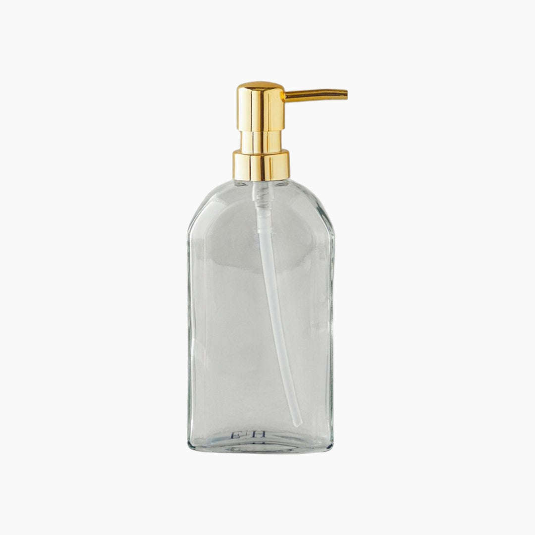 EH Living Doria Glass Bathroom Soap Dispenser Transparent