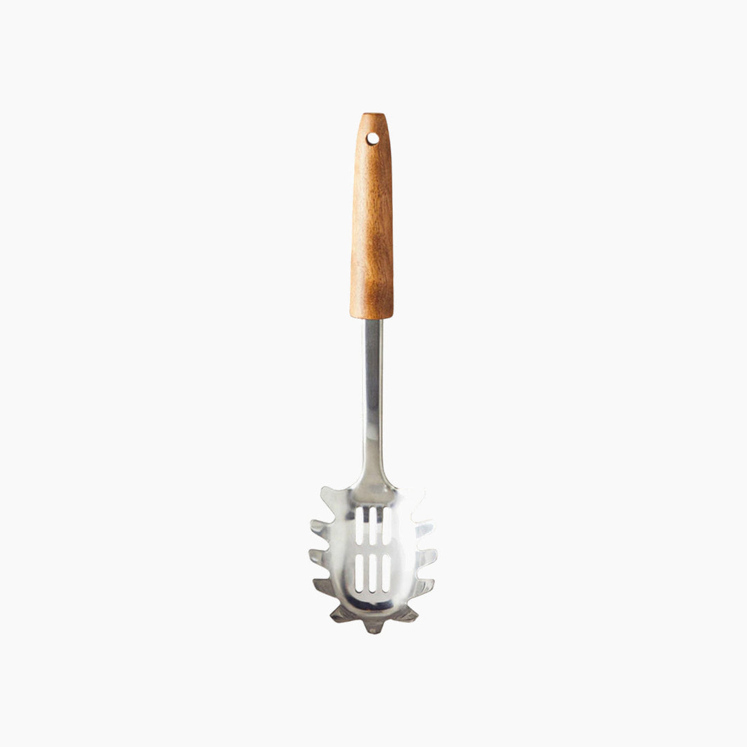 EH Living Woody Spaghetti Steel Spaghetti Ladle Serving Tool 31 cm Brown