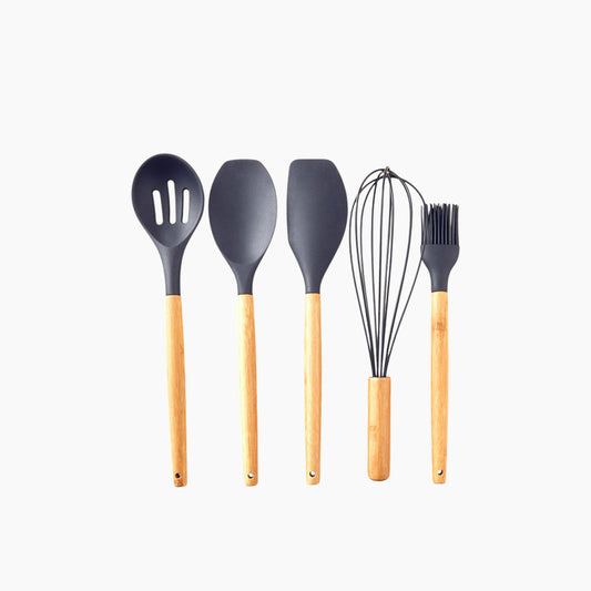 EH Living Bordeaux Silicone 6 Pieces Serving Tool 17 cm Black
